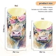 thumbnail image 3 of 2 PCS Tilted Flameless Candles Flickering LED Lights Battery Operated Candles with Remote Timers for Holiday Decor Watercolor Highland Cow, 3 of 7