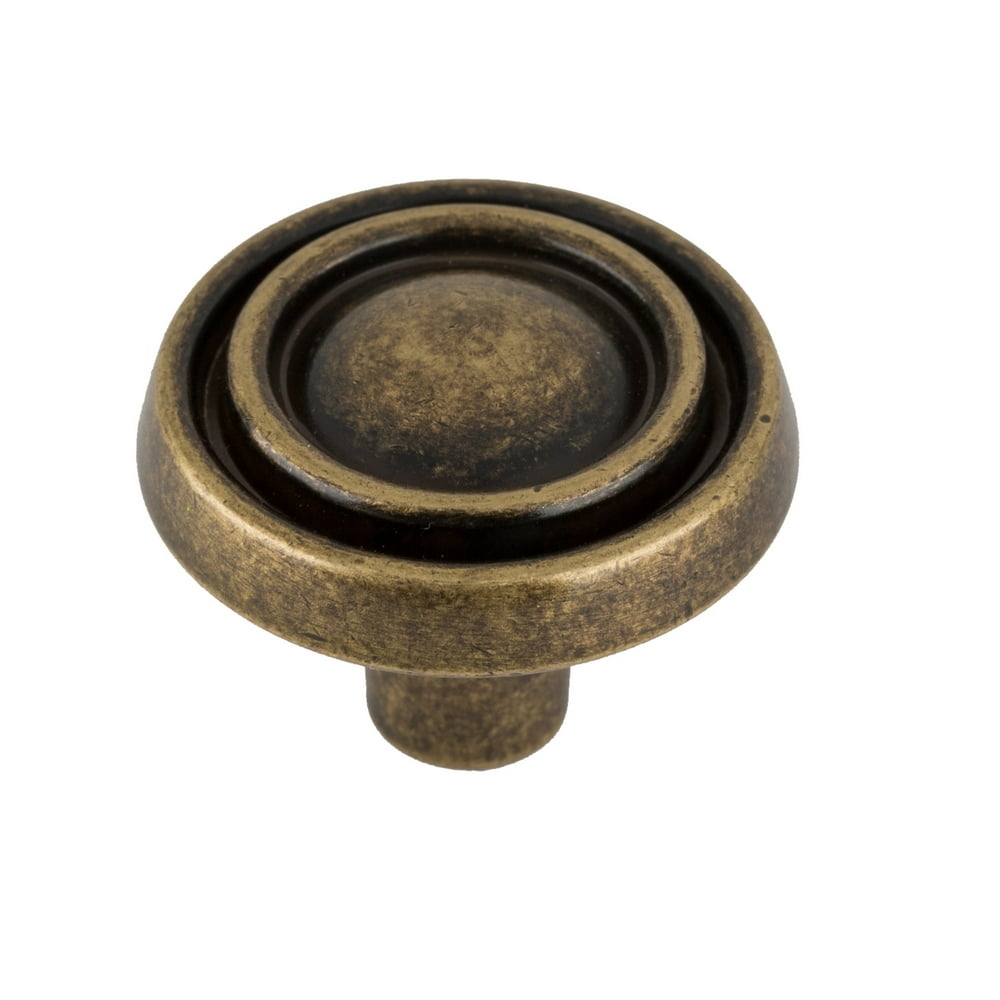 Mainstays 13/16" Traditional Knob, Antique Brass, 10 Pack