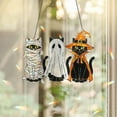 thumbnail image 2 of TiniDecor Halloween Cat Trio Suncatcher, Stained Glass Style Acrylic, Funny Spooky Window Decor, 2 of 4