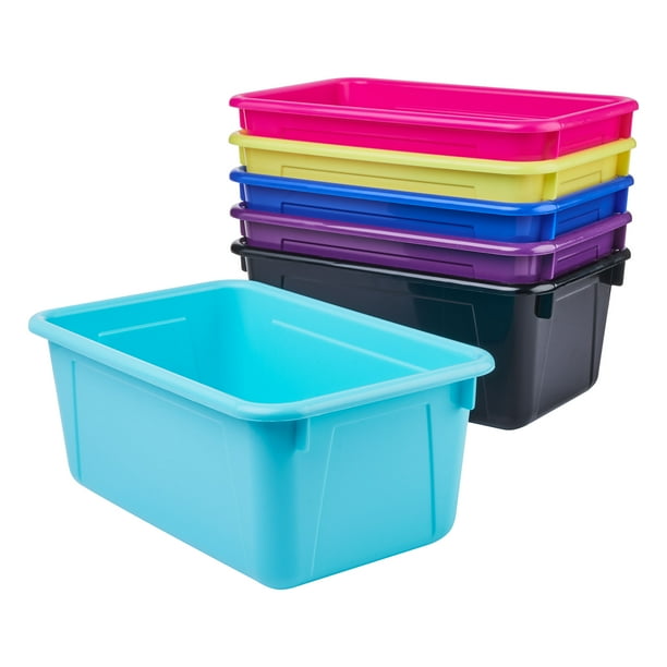 Storex Small Cubby Bin, Classroom Assorted Colors, 5Pack
