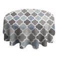 thumbnail image 4 of Round Waterproof Tablecloth 60×60 Inch, Boho Style Reusable Indoor/Outdoor Durable Table Cover for Party Kitchen Dinner Room Decor, 4 of 6