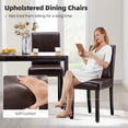 thumbnail image 2 of SUDICA Brown Faux Leather Dining Chairs Set of 4, Upholstered High Back Chairs for Dining Room, 2 of 7