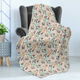 thumbnail image 4 of Floral Soft Flannel Fleece Throw Blanket, Spring Garden Themed Illustration with Blossoming Bedding Plants Abstract Petals, Cozy Plush for Indoor and Outdoor Use, 50" x 60", Multicolor, by Ambesonne, 4 of 5