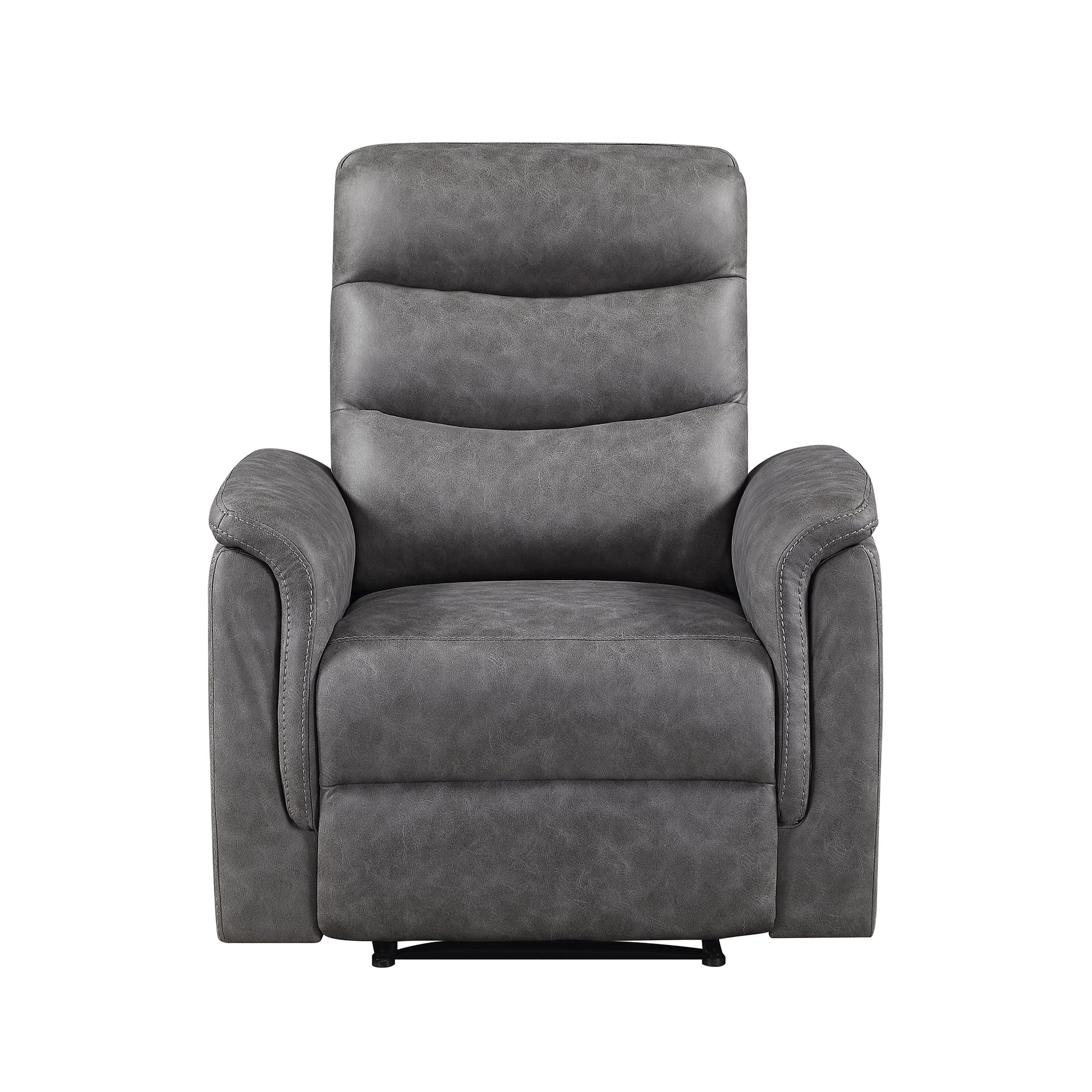 OakvillePark Solstice Microfiber Manual Reclining Chair, Gray