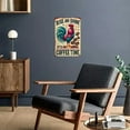 thumbnail image 6 of Vintage-Inspired "Rise and Shine It's Coffee Time" Rooster Metal Sign - 1pc, Iron Wall Art for Kitchen or Cafe Decor, Farmhouse Style 8x12 Inch Chicken Tin Sign, 6 of 7