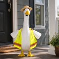 thumbnail image 4 of Sruoe Porch Goose Outfits, 23 Inch Worker Costumes Porch Goose Clothes, Goose Clothes Dress, Duck Sculpture Clothes for Lawn Statue Cement Statue Yard Patio Party Decoration, 4 of 6