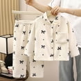thumbnail image 2 of Splozh Pj Set for Girls and Boys Comfortable Warm Homewear Set Baby Plush Long Sleepwear Casual Homewear,White,5-6 Years, 2 of 4