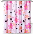 thumbnail image 7 of Cute Pink Halloween Shower Curtain for Bathroom Aesthetic Halloween Decorations, Funky Groovy Floral Ghost Spirit Shower Curtain Set, Modern Y2K Gothic Spooky Preppy Bath Curtain, 7 of 7