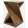 thumbnail image 3 of Jofran Global Archive Jasper Solid Wood Rustic Modern Angled Accent End Table, 3 of 6