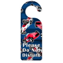 Do Not Disturb Door Knob Hanger Sign - Racing Cars