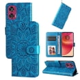 thumbnail image 1 of Funda tipo cartera GANGXUN para Motorola Edge 50 Fusion , diseño girasol, cuero PU, soporte, cierre magnético, tarjetero, 1 of 5