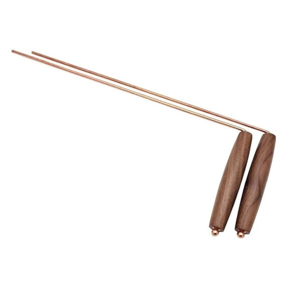 Tizuqe Professional Dowsing tool with Walnuts Wood Handle Divining Rod for Accurate Energy perceiving & Evil Hunting Equipment