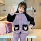 thumbnail image 3 of Pijama de terciopelo coral para niños de Sanrioed Anime Cinnamoroll Kuromi Melody Otoño Invierno Kawaii Girl ropa de dormir cálida ropa de estar por casa, 3 of 5