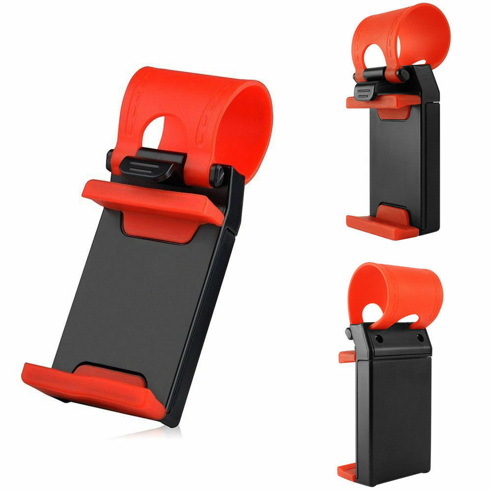 INTBUYING Car Steering Wheel Universal Phone Clip Mount Holder Cradle