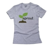 Sprout - Classic New Plant Logo - New Beginning Women's Cotton Grey T-Shirt