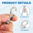 thumbnail image 3 of Uxcell Swivel Eye Bolt Snap Hooks Heavy Duty Single Ended Flag Clips Load for Flag Pole Pet Leash Leather Craft 2.76x0.63", 3 of 7