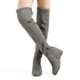 thumbnail image 3 of Women's Over The Knee Thigh High Stretch Boots Shoes LEGGY GREY Size 9.5, 3 of 5