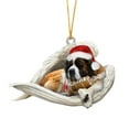thumbnail image 2 of YOHAVEN Christmas Dog Ornament Pendant Acrylic Hanging Decoration, Cute Animal Holiday Accessories for Xmas Tree Fireplace Door Car Wall Party Favors Decorations, 2 of 5