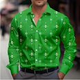 thumbnail image 1 of Camisa informal con estampado de cebra y estampado de leopardo para hombre, moda , con estampado 3D, estilo urbano, con solapa, manga larga, elástica, talla 6XL, 1 of 6