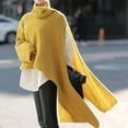 thumbnail image 3 of Vedolay Womens Sweaters Sweaters for Women Fall 2023 Crewneck Long Sleeve Side Slit Knit Pullover Sweater,Yellow S, 3 of 4