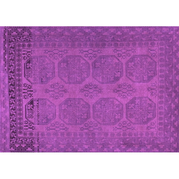 Ahgly Company Indoor Rectangle Persian Purple Traditional Area Rugs, 3' x 5'
