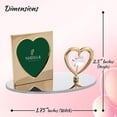 thumbnail image 3 of matashi mini picture frames; photograph memory keeper for desktops, side tables (gold, heart), 3 of 7