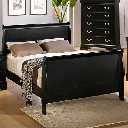 Coaster Louis Philippe Sleigh Bed in Black Finish Full Walmart
