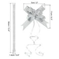 thumbnail image 2 of Uxcell 2" Pull Bows Present Wrapping String Bows Ribbon Striped Style Decorative Bow Tie Silver Tone, 2 of 6