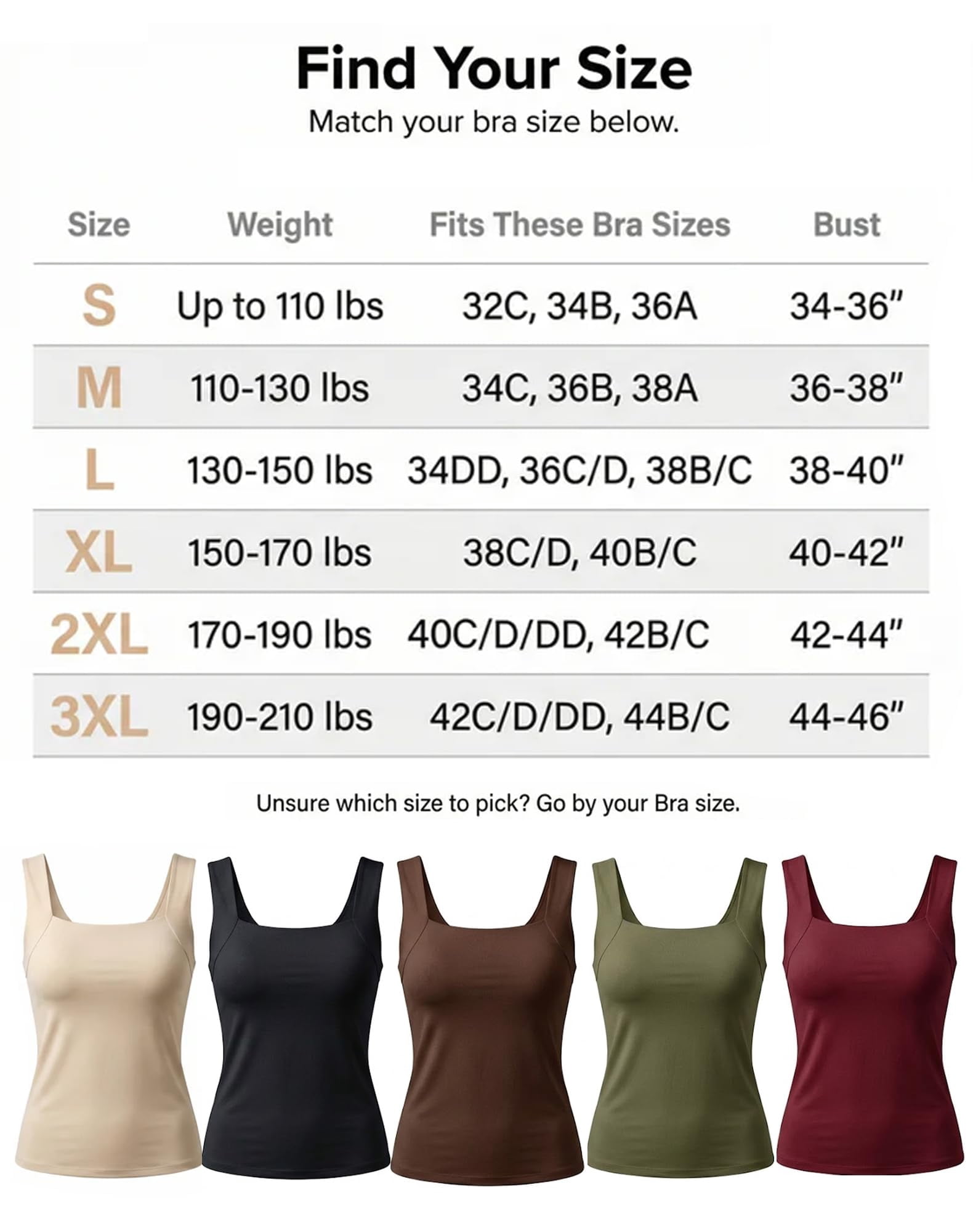 Avulea's Built in Comfort Bra Tanktop, Avulea Padded Tank Tops for Women with Support, Seamless Shaper Cami & Braless Tops