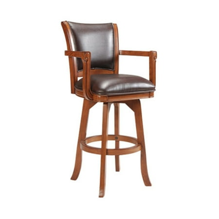 Hillsdale Park View Swivel Bar Stool, Medium Brown Oak Finish