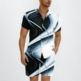 thumbnail image 2 of GERsome Men's 2 Piece Outfits Summer Short Sleeve Button Down Shirts and Shorts Sets with Pockets Casual Vacation Tracksuits Loungewear S-3XL, 2 of 5