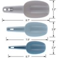 thumbnail image 2 of PIX-LINK Juego de 3 cucharas de plástico multiuso para cocina, cuchara de bar para botes, harina, polvos, alimentos secos, dulces, maíz pop, granos de café y comida para mascotas PIX-LINK Gadgets de cocina, 2 of 7