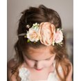 thumbnail image 4 of Baby Girl Floral Headbands- 3pcs Nylon Headband Handmade Flower Crown Elastic Hairband Newborn Toddler Hair Accessories Gifts for Girls, 4 of 6
