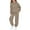 Khaki, variant on 2 Pieces Girls Outfits Sweatsuits Pant Set Long Sleeve Sweatshirts and Sweatpants Red 6-7 Years