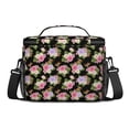 thumbnail image 3 of Lunch Box Pioneer Flower Floral Print Pattern Insulated Lunch Bag for Women Men,Medium Leakproof Lunchbox Cooler Bag Adjustable Strap,10 X 6.7 X 8 Inches, 3 of 6