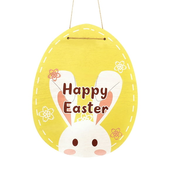 Pisexur Easter Bunny Decorations Spring Decor Happy Easter Door Hanging Wooden Sign Decoration Easter Home Window Wall House Decoration Indoor Outdoor Room Easter Basket Stuffers for Kids