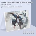 thumbnail image 4 of Dailycode Light Switch Plate Covers 2 Gang Wall Plate Plastics Outlet Covers for Kitchen Home Office Decor Monkey with Rod, 4 of 8