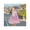 thumbnail image 4 of Girls Dress Purple Pearl Pocket Sequin Vintage Elegant Xmas Long Sleeve 6 Years, 4 of 8
