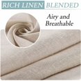 thumbnail image 3 of Polyester Résistant à l'Eau, Tissu Texturé Riche Rideaux Intérieur/extérieur Autocollants Détachables Mélange de Lin Imperméable pour Patio Porche Terrasse Piscine Naturel, Ensemble de 2, 3 of 5