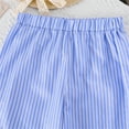 thumbnail image 6 of Girls Kids Back to School Outfits 10-12 Long Sleeve Striped Shirts Pants Trendy Fall 2 Piece Lounge Wear Set 11-12 Years, Blue, 6 of 7
