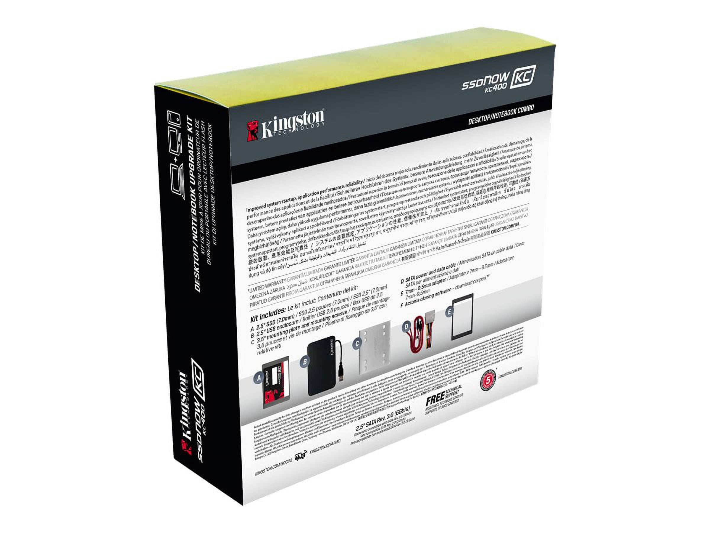 Kingston SSDNow KC400 - solid state drive - 128 GB - SATA 6Gb/s