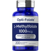 L Methylfolate 1000mcg | 200 Capsules | Methyl Folate 5-MTHF | by Opti-Folate