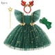 thumbnail image 3 of Vestido de baile de estrella de Navidad para niña, vestido de princesa para fiesta de carnaval, manga voladora de lujo, 2024 Original, 3 of 5