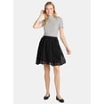 thumbnail image 2 of Time and Tru Women's Sunburst Pleat Mini Skirt, Sizes XS-XXXL, 2 of 4