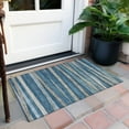 thumbnail image 6 of Addison Rugs Chantille Indoor/Outdoor Transitional Stripes Denim Washable Rectangle Rug, 1'8" x 2'6", 6 of 6