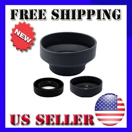MaximalPower 58mm RUBBER 3 Position Folding for Camera Lens Hood