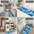 thumbnail image 5 of Blue Geometric Pattern Kitchen Rugs Sets Of 3,Kitchen Runner Rugs Non Skid Washable,Decorative Kitchen Floor Mats for Kitchen,Sink,Laundry,17"x30"+ 17"x47" + 17"x59", 5 of 6
