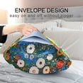 thumbnail image 4 of Yayeee Pillowcase Queen Size Set of 2 Satin Wrinkle Resistant Pillow Case, Green Floral Garden, 4 of 8