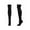 Black, variant on WREESH Women Fashion Thigh High Socks Over Knee Stockings Winter Striped Solid Color Thickening Knit Over-The-Knee Stockings White
