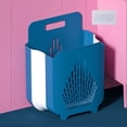 thumbnail image 3 of CSCHome Laundry Hamper Plastic Saving Space for Laundry Portable Collapsible 15.4x6.7x11.6in(Blue), 3 of 5